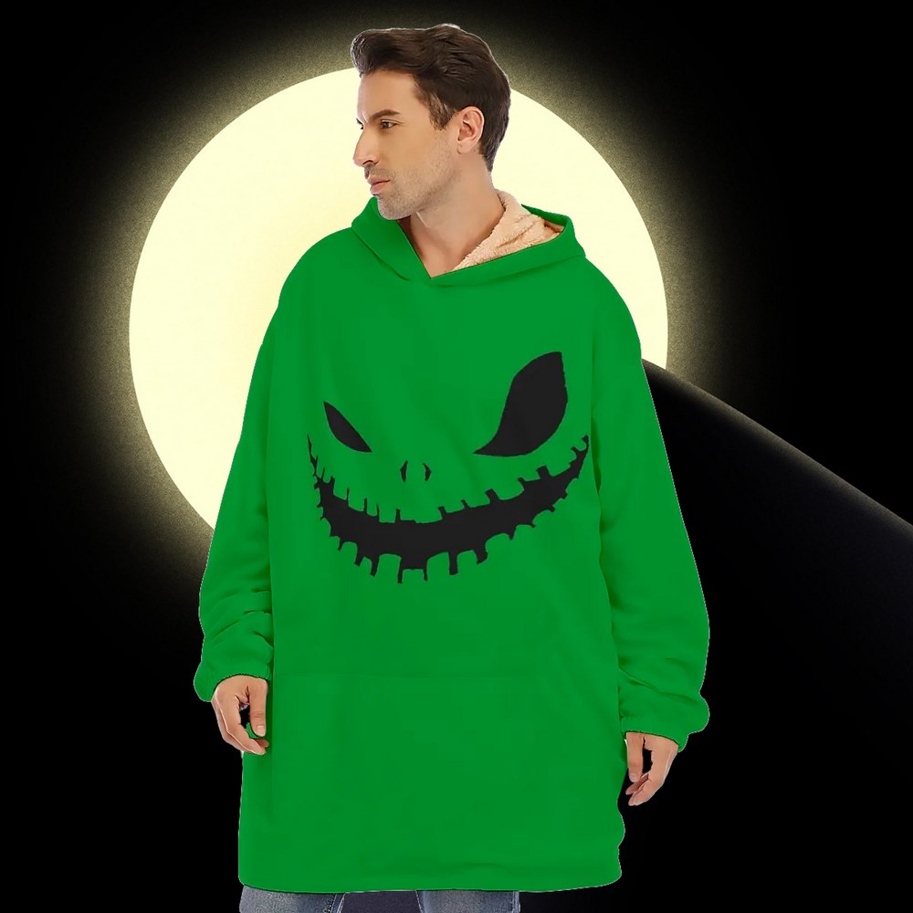 Oogie Boogie Costume Unisex Sherpa Fleece Hoodie Blanket Nightmare
